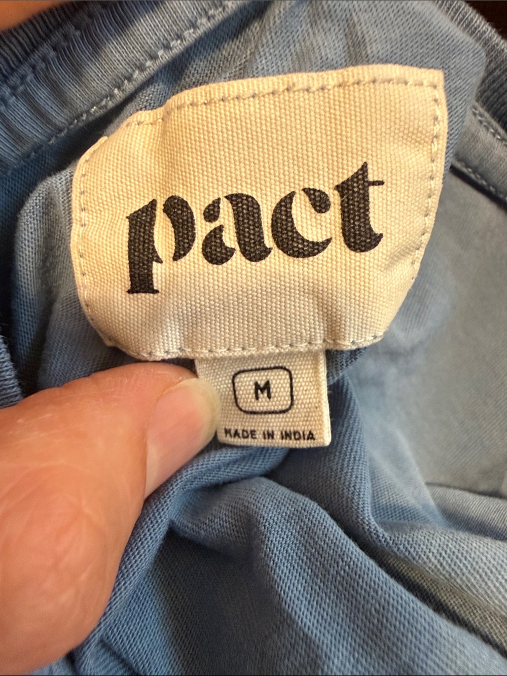 Pact Crew Neck T-Shirt - Slate Blue - Picture 3 of 3